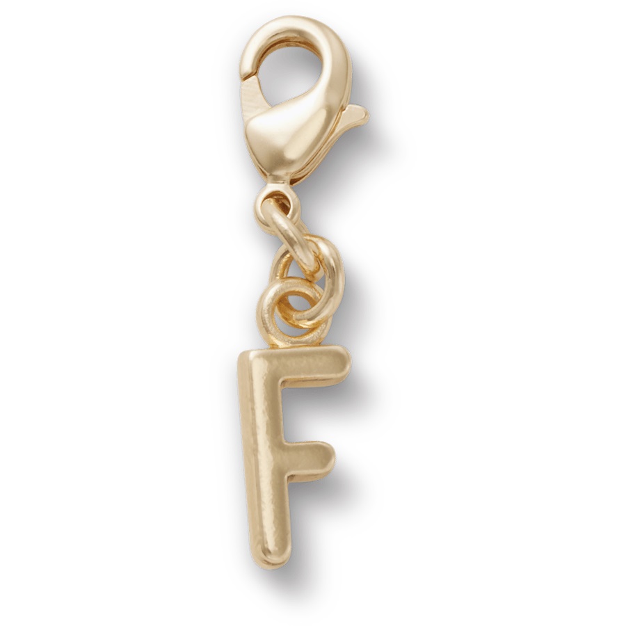 Gold Letter F Charm